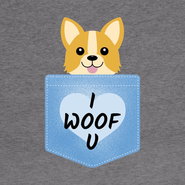 Woof Puppy Lover Cute by Tip Top Tee's